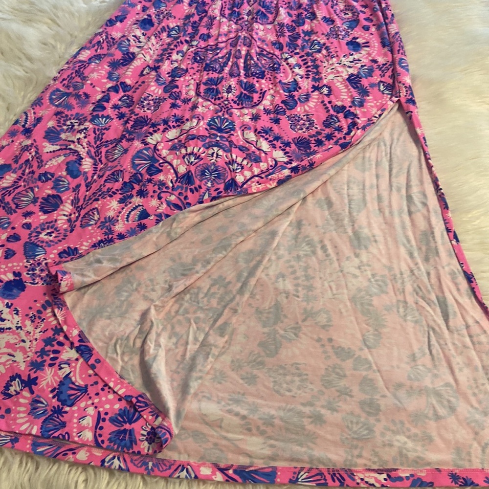 Lilly Pulitzer Maxi  Vibrant Pink and Blue Dress size XL BNWOT see all photos - Picture 7 of 16